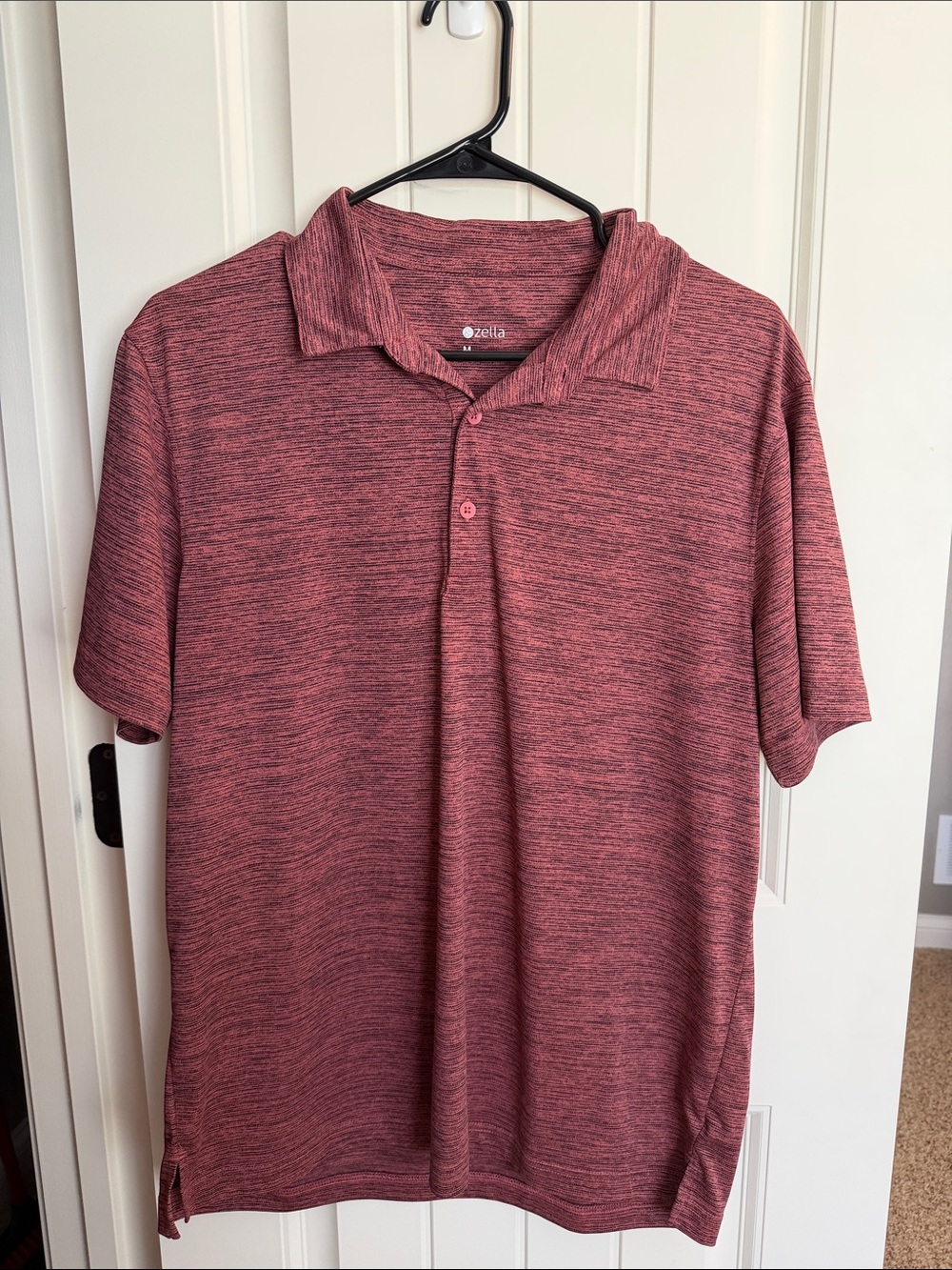 Zella Men's Marled Burgundy Polo